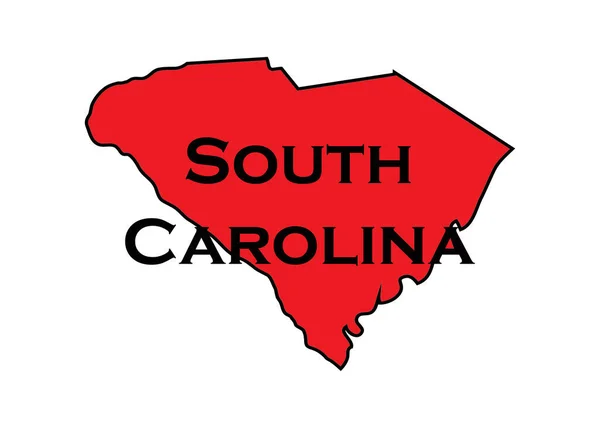 stock image Politically conservative state of South Carolinacolored red. High quality photo