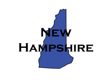 Politik liberal New Hampshire eyaletinin haritası. Yüksek kaliteli illüstrasyon
