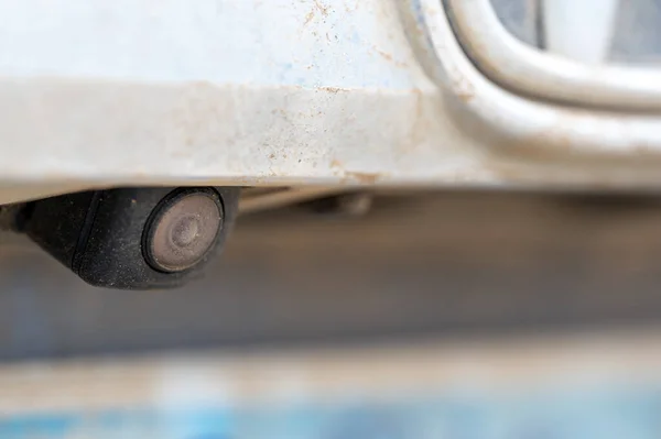 운전자가 수없도록 먼지로 가려져 차량에 카메라를 고품질 — 스톡 사진