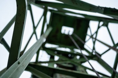 New York, Rochester 'ın dışındaki Erie Kanal Yolu' ndaki bir baraj ve baraj mekanik yapısının içinde. Yüksek kalite fotoğraf