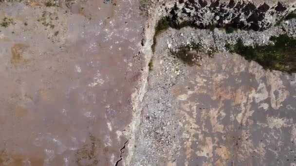 南达科他州苏福尔斯石英岩采石场的地形图 高质量的4K镜头 — 图库视频影像