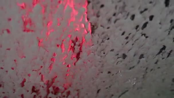 Sekundowy Film Dźwiękiem Pojazdu Zautomatyzowanej Myjni Samochodowej — Wideo stockowe