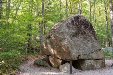 Glacial boulder that was dislodged from the Flume Gorge in the Franconia Notch State Park. High quality photo clipart