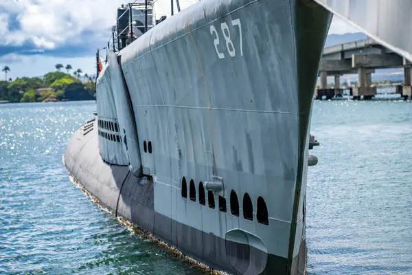 Pearl Harbor, Hawaii, ABD - 4.22.2025: USS Bowfin denizaltısı yüzen bir müze olarak kenetlendi. - Evet. Yüksek kalite fotoğraf 