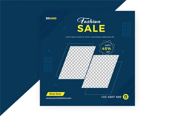 New fashion sale social media or Instagram post banner template design  