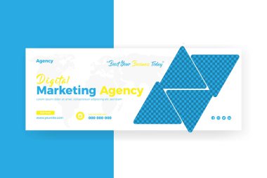 Creative digital marketing agency business social media post-Facebook cover banner template design