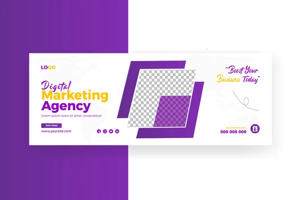 Creative digital marketing agency business social media post-Facebook cover banner template design