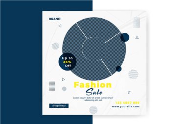 Instagram sonrası sosyal medya yaratıcı çevrimiçi moda satışı şablon tasarımı