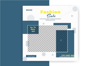 Instagram sonrası sosyal medya yaratıcı çevrimiçi moda satışı şablon tasarımı