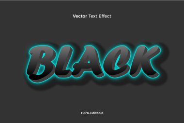 Siyah 3d düzenlenebilir vektör etkisi biçimi 