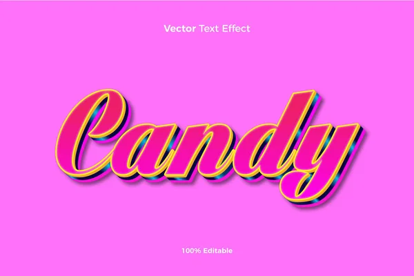 stock vector Candy 3d editable  vector text effect  style 