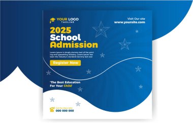 Okul giriş sosyal medyası Instagram sonrası afiş tasarımı