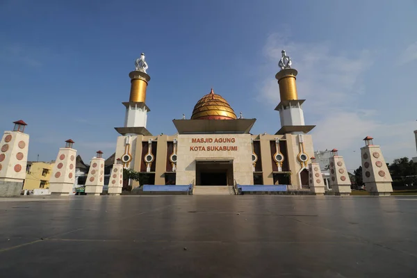 Sukabumi Java Ocidental Indonésia Julho 2022 Grande Mesquita Sukabumi Masjid — Fotografia de Stock