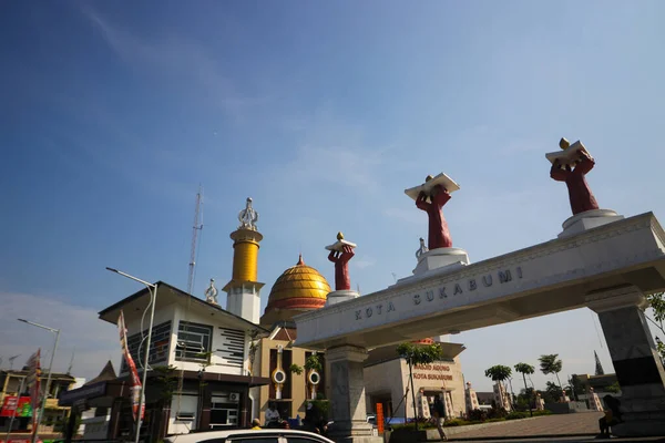 Sukabumi Giava Occidentale Indonesia Luglio 2022 Grande Moschea Sukabumi Masjid — Foto Stock