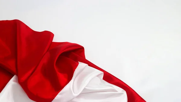 Indonézia Zászló Háttér Másolási Hely Fehér Háttér — Stock Fotó