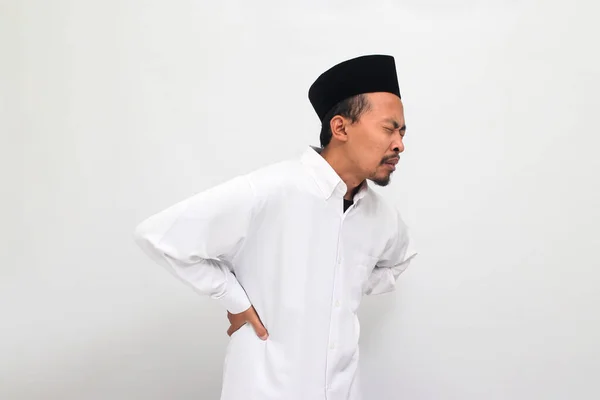 Joven Hombre Indonesio Que Lleva Una Canción Peci Kopiah Está —  Fotos de Stock