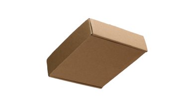 beyaz arkaplanda karton kutu izole