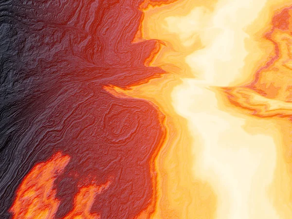 Gerenderte Abstrakte Vulkanische Lava Hintergrund — Stockfoto