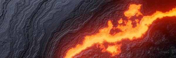 Рендеринг Абстрактного Вулканического Фона Лавы — стоковое фото