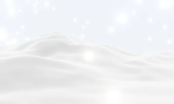 Rendering Weißen Schneebedeckten Berg Schneeverwehungen — Stockfoto