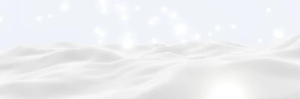 3Dレンダリング白い雪の山 雪のドリフト — ストック写真