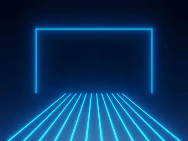 Візуалізація Синього Неонового Світла Фону — стокове фото