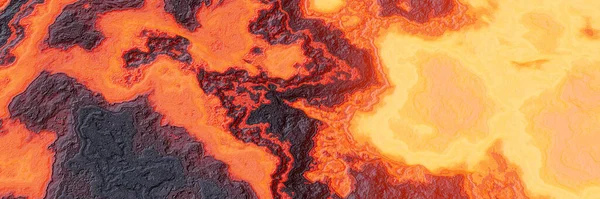 Renderizado Abstrato Fundo Lava Vulcânica — Fotografia de Stock