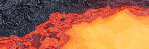 Rendered Abstract Volcanic Lava Background — 图库照片