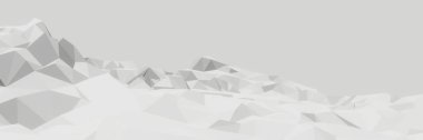 3D düşük çokgen buz dağı.