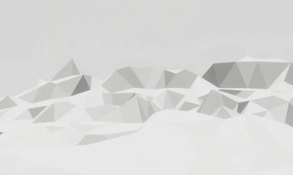 Rendered Low Polygon Ice Mountain — Stock Photo, Image