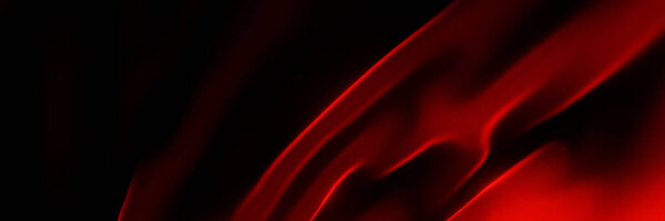 3D render red and black abstract wave background.