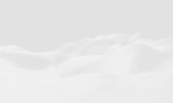 3Dレンダリング雪の山 白い地形 寒い環境 — ストック写真