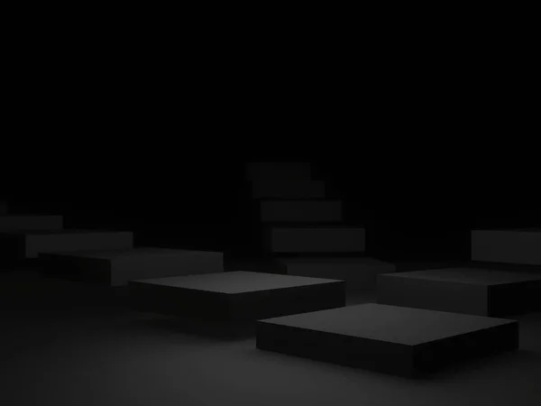 Візуалізація Чорного Геометричного Фону — стокове фото