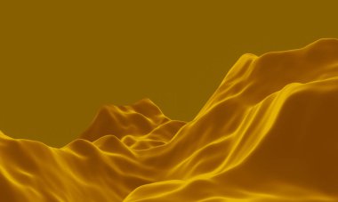 3 boyutlu çöl topografyası. Kum tepeciği.