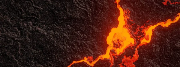 용암의 정체가 뚜렷하다 — 스톡 사진