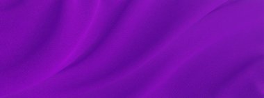 3D render Mor dalgalı kumaş arkaplanı.