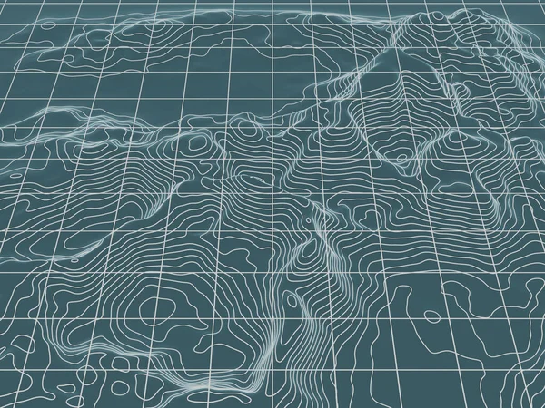 Τοπογραφικός Χάρτης Περιγράμματος Γραμμές Καννάβου — Φωτογραφία Αρχείου