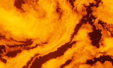 3D soyut lav arkaplanı oluşturuldu. Volkanik magma.