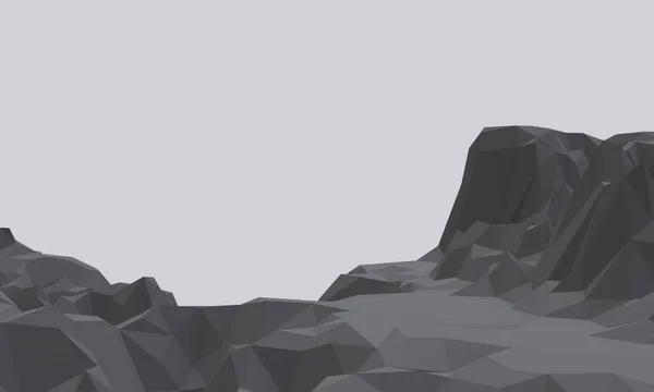 Καθιστούν Μαύρο Βουνό Πέτρα Βραχώδες Έδαφος — Φωτογραφία Αρχείου