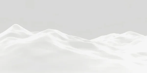 Kar Dağını Render Beyaz Arazi Soğuk Ortam — Stok fotoğraf