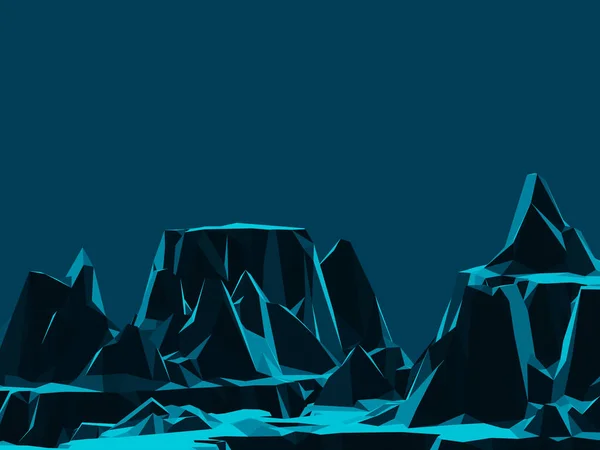 Alçak Polyester Taşı Dağını Yaraladı Mavi Kaya Arazisi — Stok fotoğraf