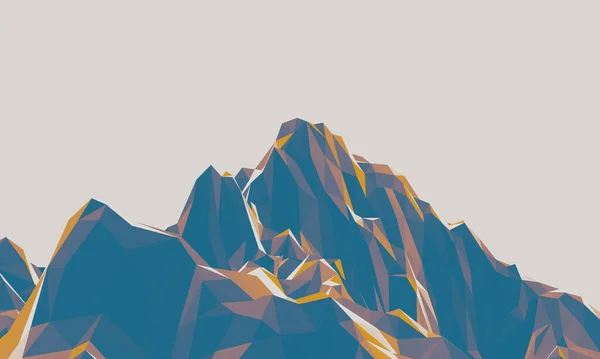 Рендеринг Низкопольной Каменной Горы Каменная Местность — стоковое фото