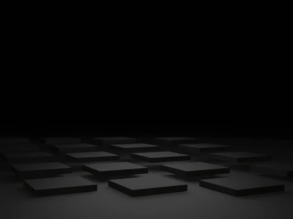 3Dレンダリング黒の幾何学的背景 — ストック写真