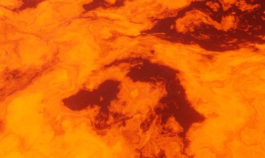 Volkanik lav arka planı. Erimiş kaya.