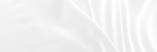 3D render abstract white cloth background.