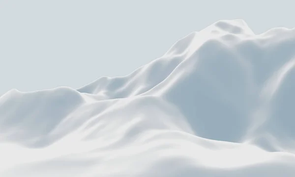 Render Snow Mountain White Terrain Cold Environment — Stock Photo, Image