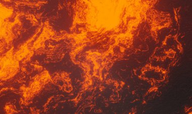 Soyut volkanik lav arkaplanı. Erimiş kaya çizimi.
