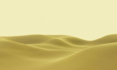 3 boyutlu çöl topografyası. Kum tepeciği.