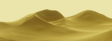 3 boyutlu çöl topografyası. Kum tepeciği.