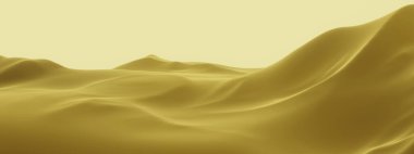 Üç boyutlu çöl topografyası. Kum tepeciği.